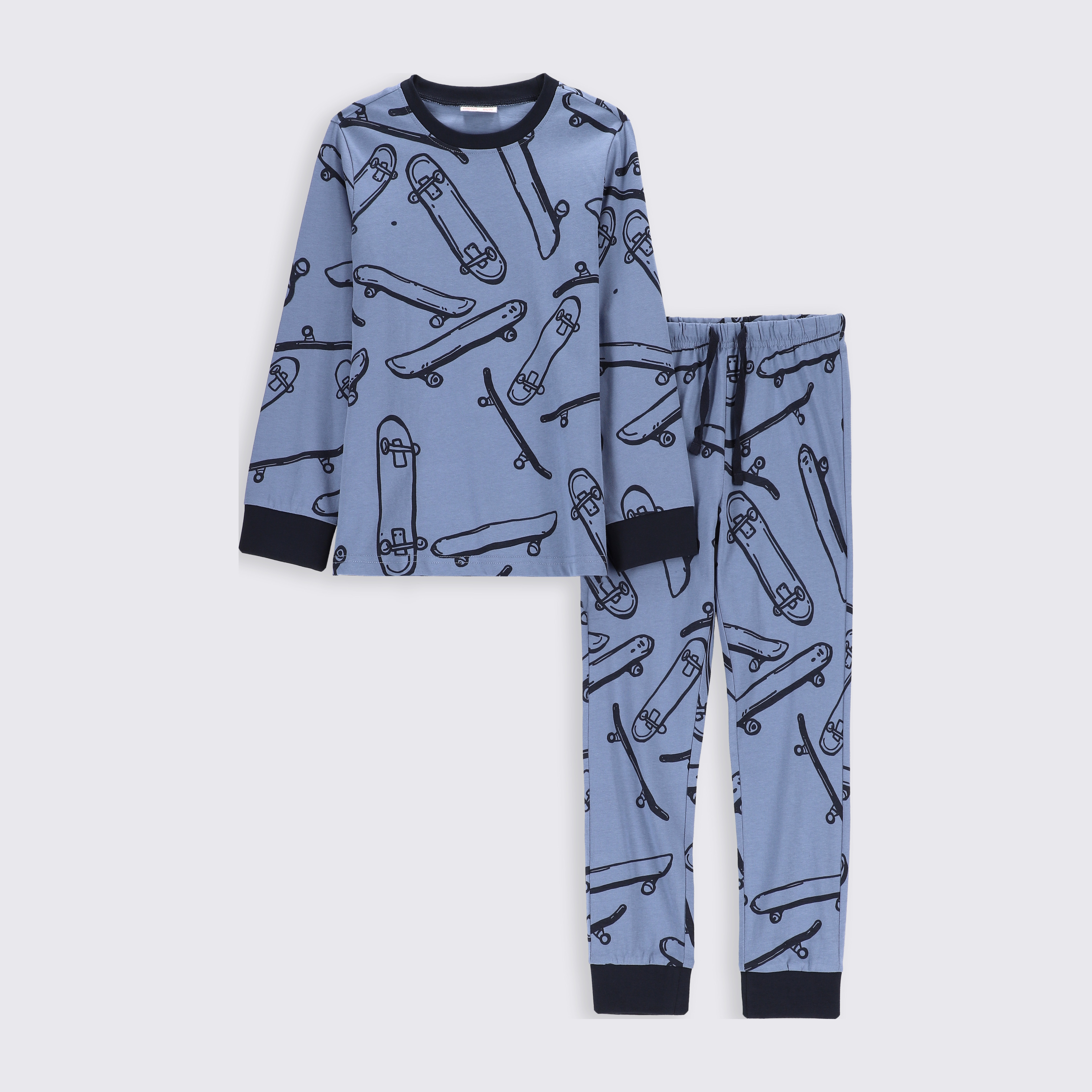 Акция на Піжама (футболка з довгими рукавами + штани) для хлопчика Coccodrillo Pyjamas ZC2448132PJS-014 104 см Блакитна от Rozetka