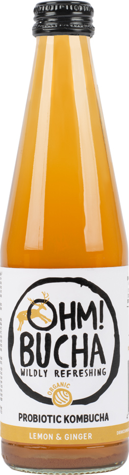 Напиток безалкогольный Ohm!Bucha Kombucha Lemon and Ginger Лимон и ...