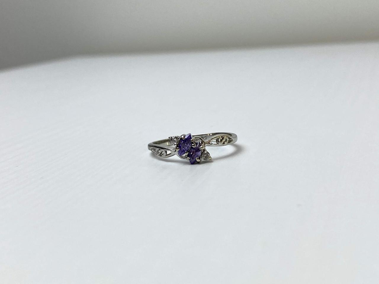 

Кольцо из серебра с Танзанитом И Фианитами Тепло 292 Sky Jewelry 18