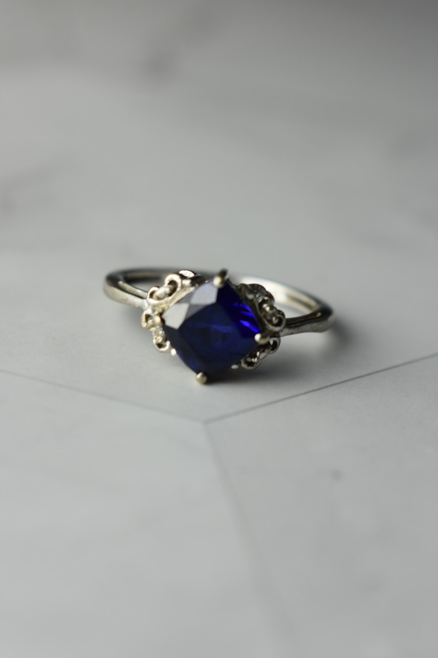 

Кольцо из серебра с Сапфиром Ажур 890 Sky Jewelry 17