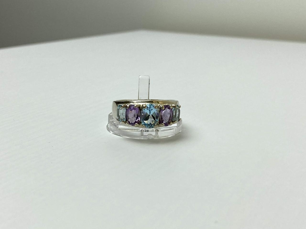 

Серебряное кольцо с Камнями Танзанит И Шпинель 9009 Sky Jewelry 21
