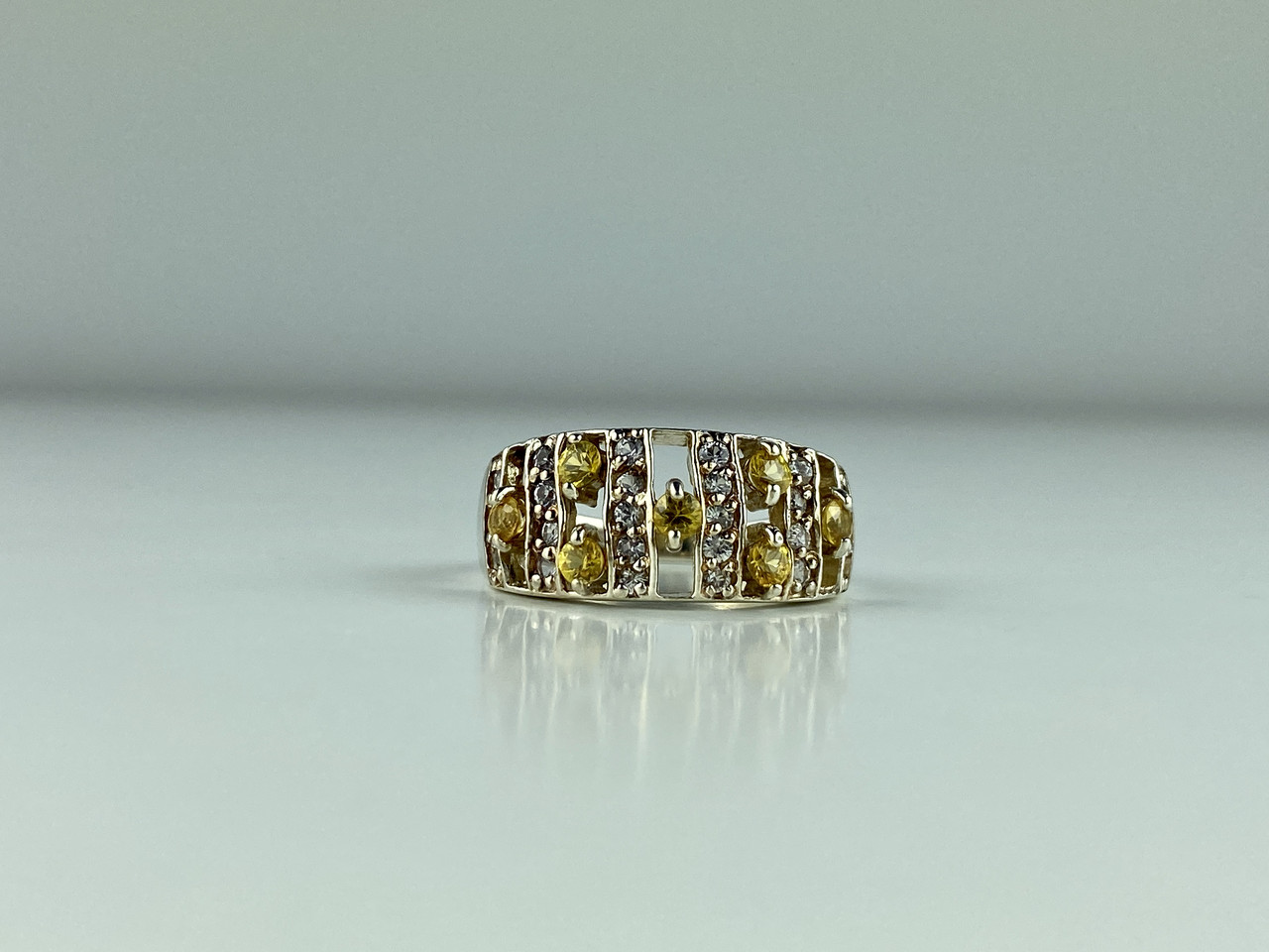 

Серебряное кольцо с Цитрином и Кварцем Чувство 26 Sky Jewelry 19 (а90000)