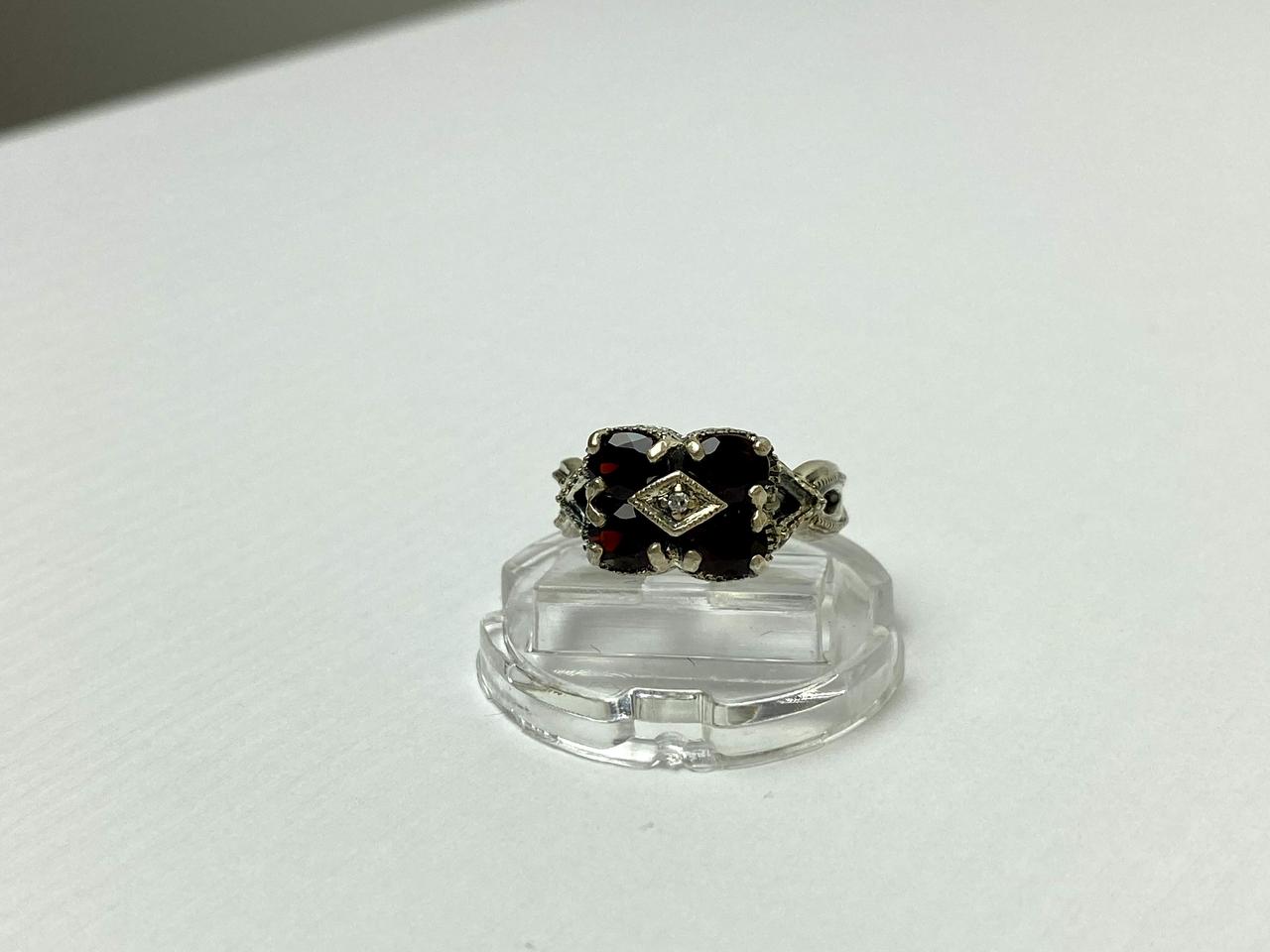 

Серебряное кольцо с Альмандином И Фианитом Грация 2 Sky Jewelry 16