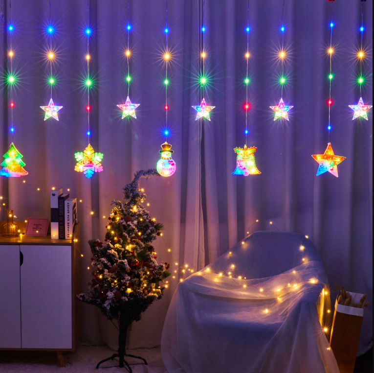 Гирлянда штора светодиодная HOLIHEYO Новогодняя 3м 220W RGB – фото ...