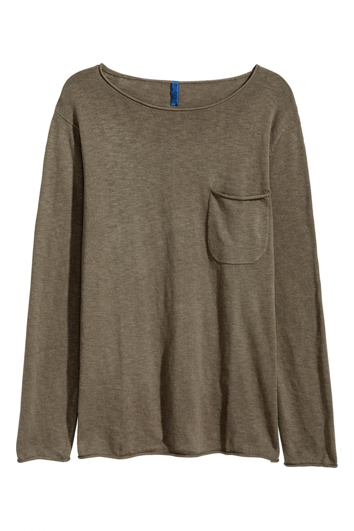 

Джемпер из тонкого трикотажа H&M l Хаки