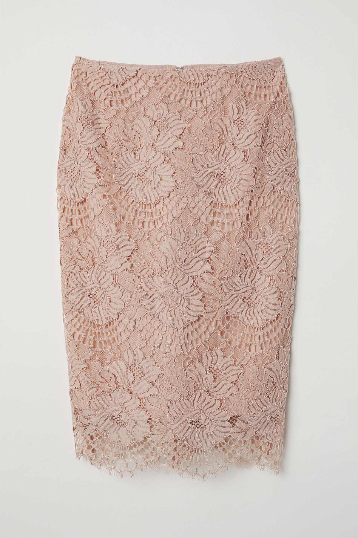 

Юбка-карандаш из кружева H&M eur  Розовый (3690-0638224002, Юбка-карандаш из кружева H&M eur 36 Розовый (3690-0638224002)