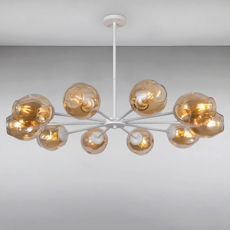 

Люстра подвесная Light House LS-15179-10 WH+BR белая