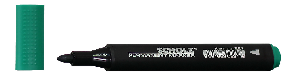 Маркер перманентний SCHOLZ зелений 1 - 3 мм. круглий (221) – низкие ...