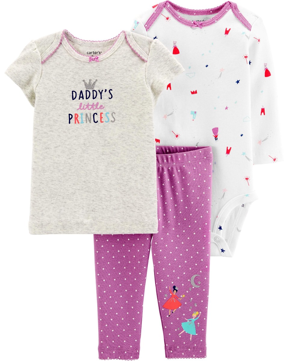 

Комплект Carters 3в1 Princess Little Character Set 61-67 см (размер 6М)