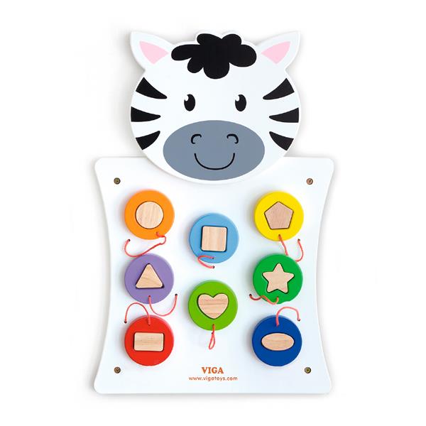 

Настенная игрушка Viga Toys Зебра с фигурками (50681)