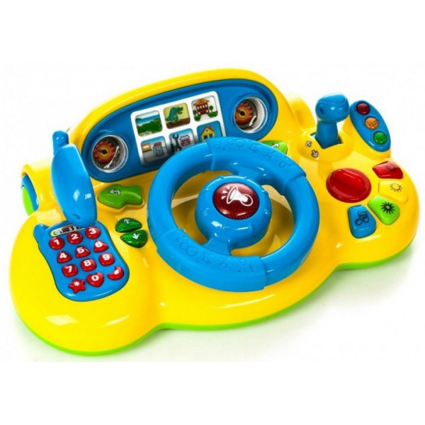 

Развивающая музыкальная игрушка руль Limo Toy красный 7318
