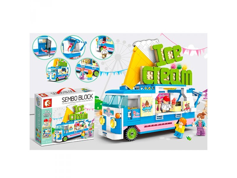 

Конструктор фургончик с мороженным A-Toys разноцветный 601300