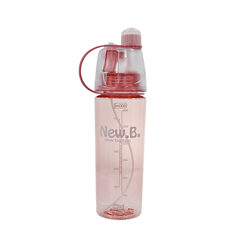 

Спортивная бутылка для воды New.B. DF-078 Розовый с распылителем 600ml