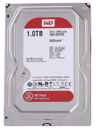 

Жесткий диск 3.5" 1Tb Western Digital Red, SATA3, 64Mb, 5400 rpm (WD10EFRX)