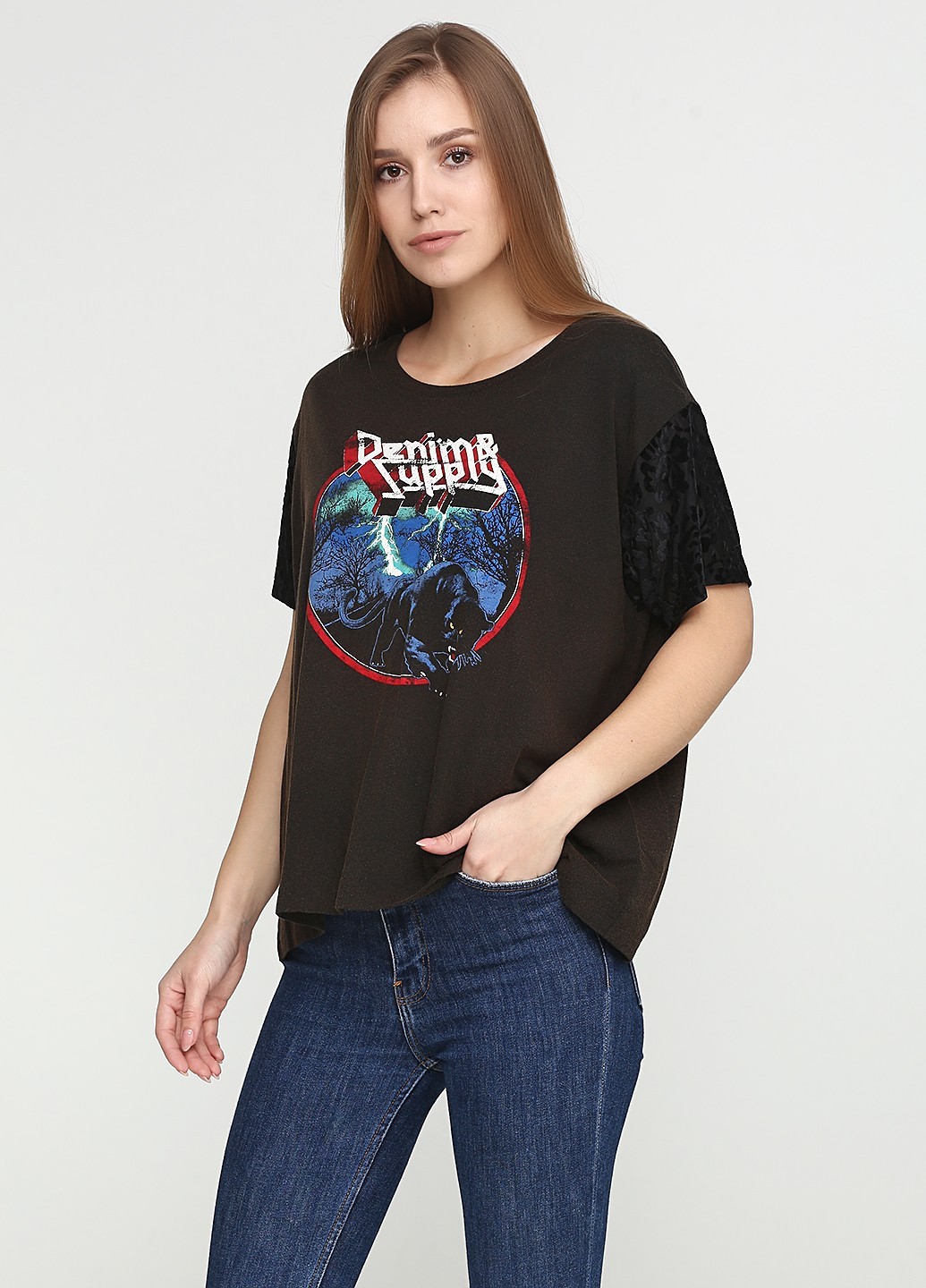 

Женская футболка RALPH LAUREN S коричневая 2103408