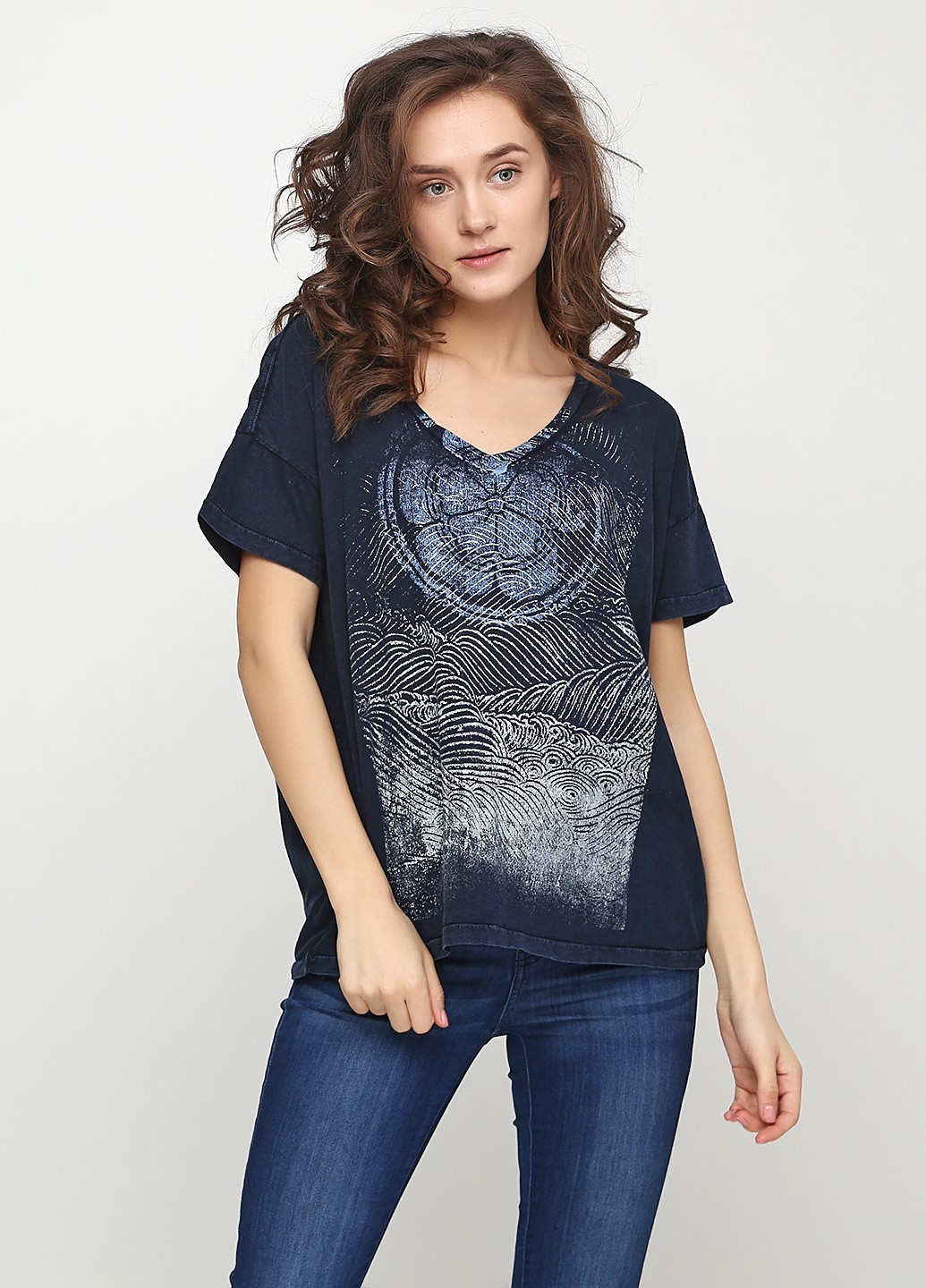 

Женская футболка RALPH LAUREN М синяя 2104861