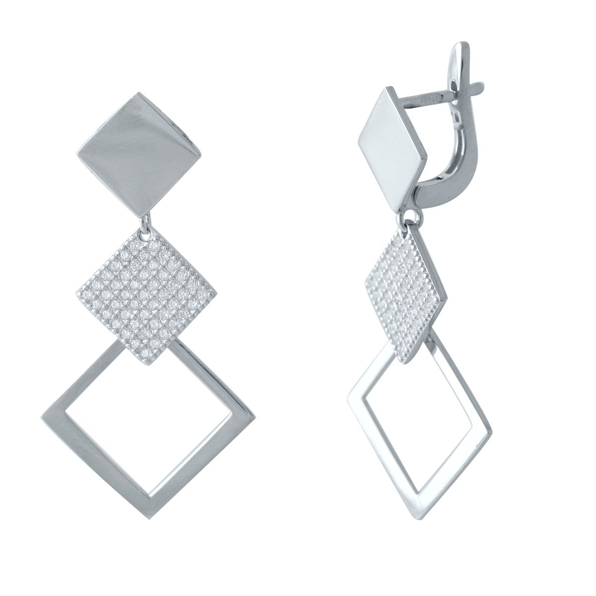 

Серебряные серьги LAMIA с фианитами