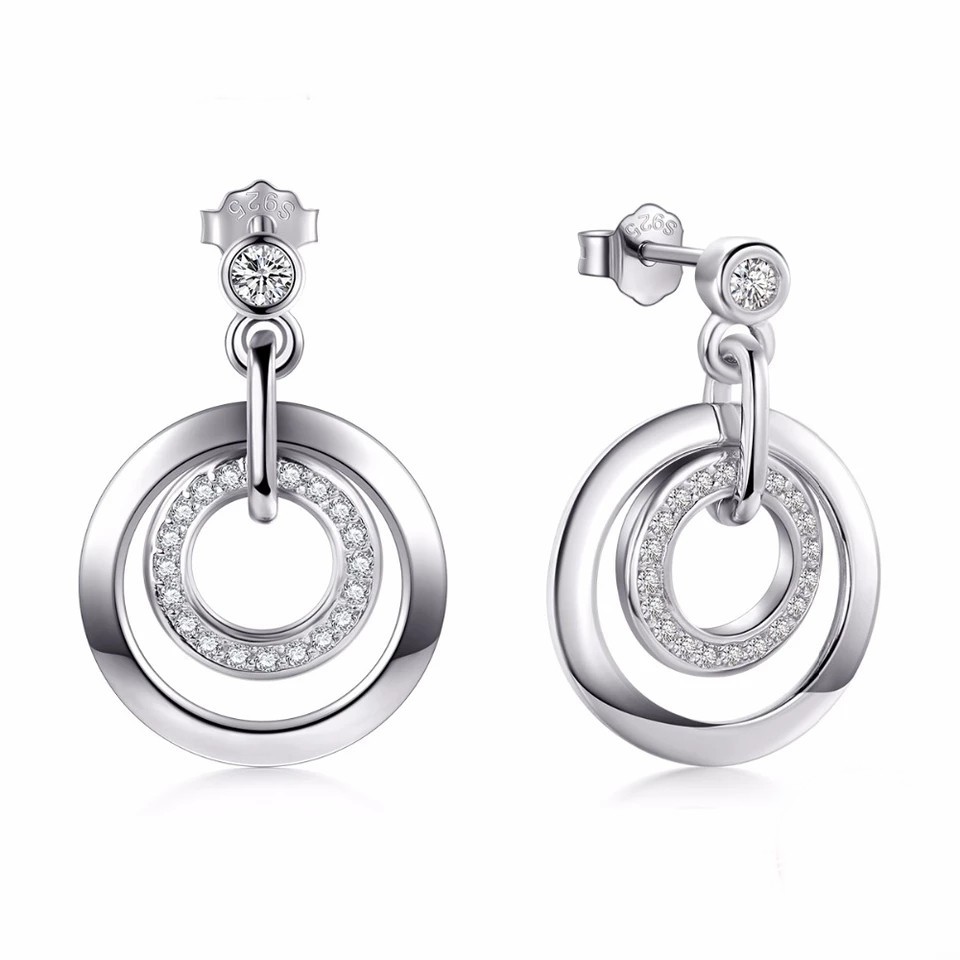 

Серебряные серьги с цирконием A110001