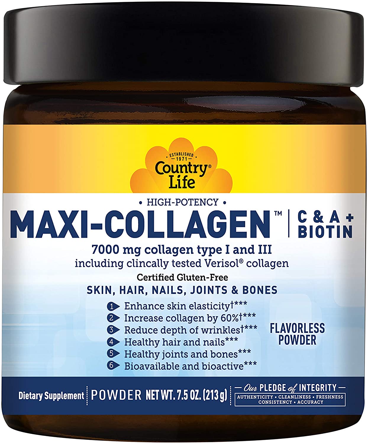 

Хондропротектор Country Life Maxi Collagen 210 г Без вкуса (4384302786)