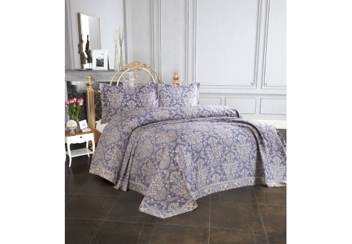 

Покрывало Tropik Home Pandora Damask Navy Blue 1229-3 240x260 Синий
