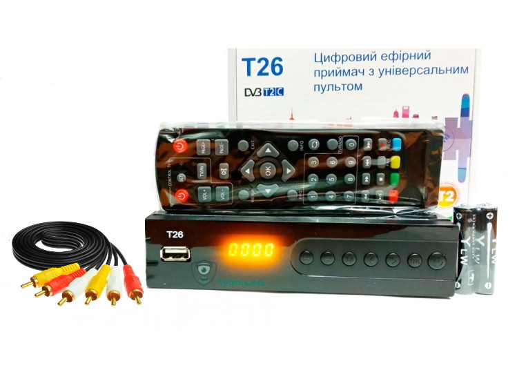 Ефірний цифровий тюнер стандарту DVB-T/T2/C T26 – фото, відгуки ...