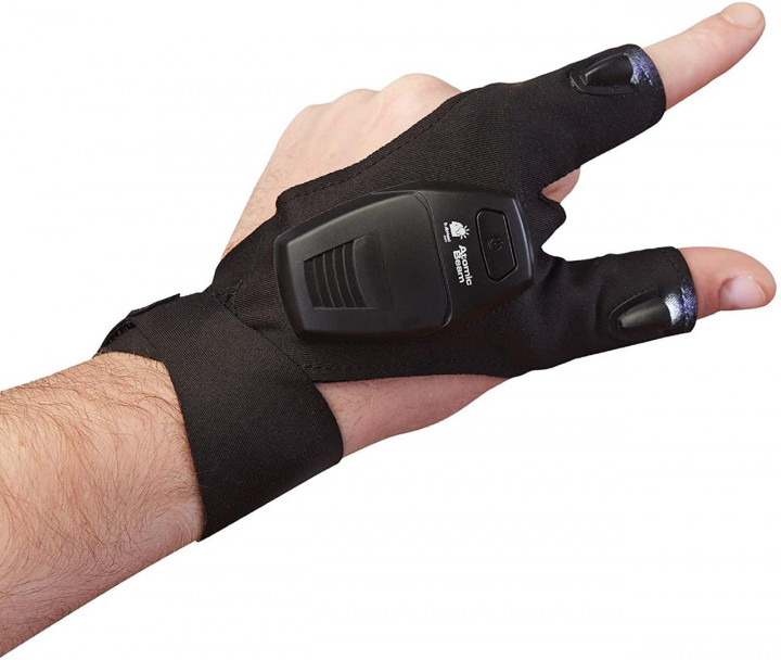 

Перчатки с подсветкой Atomic Beam Glove (hand-free light), перчатка фонарик
