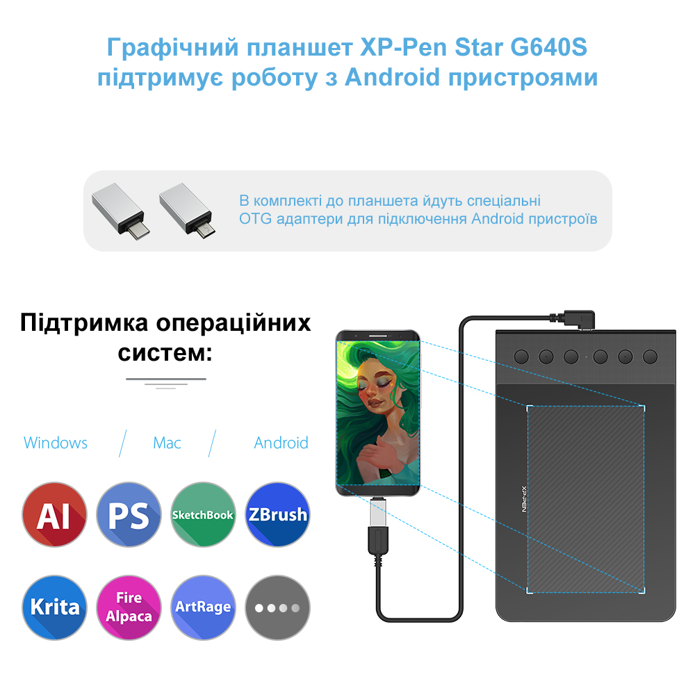 Графический планшет XP-Pen Star G640S – фото, отзывы, характеристики в  интернет-магазине ROZETKA от продавца: DIGITIZER | Купить в Украине: Киеве,  Харькове, Днепре, Одессе, Запорожье, Львове