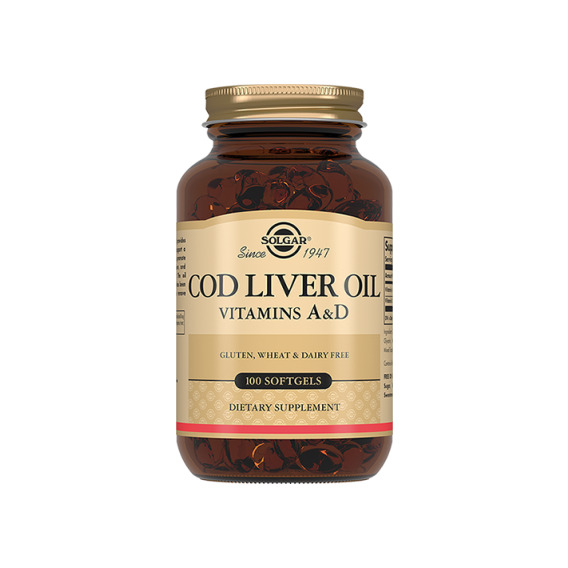 Жир из печени трески Solgar Cod Liver Oil Vitamin A & D 100 Softgels ...