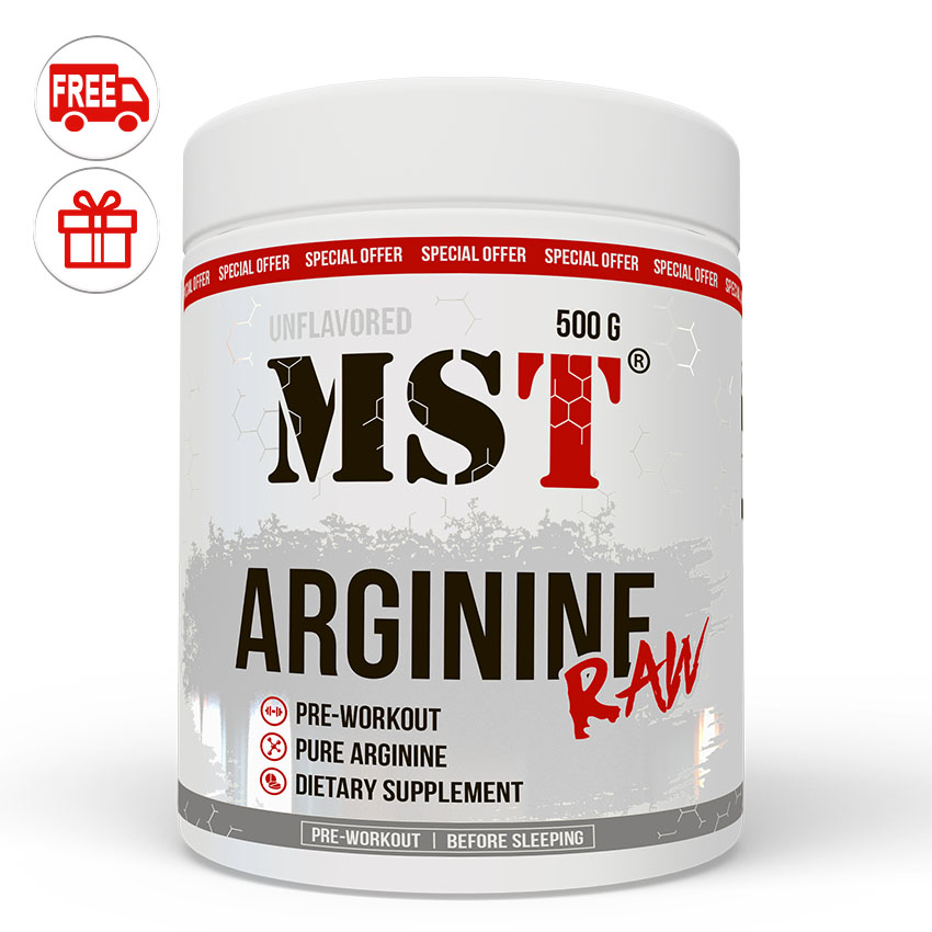 

Аминокислота MST Nutrition Arginine HCL RAW 500 грамм