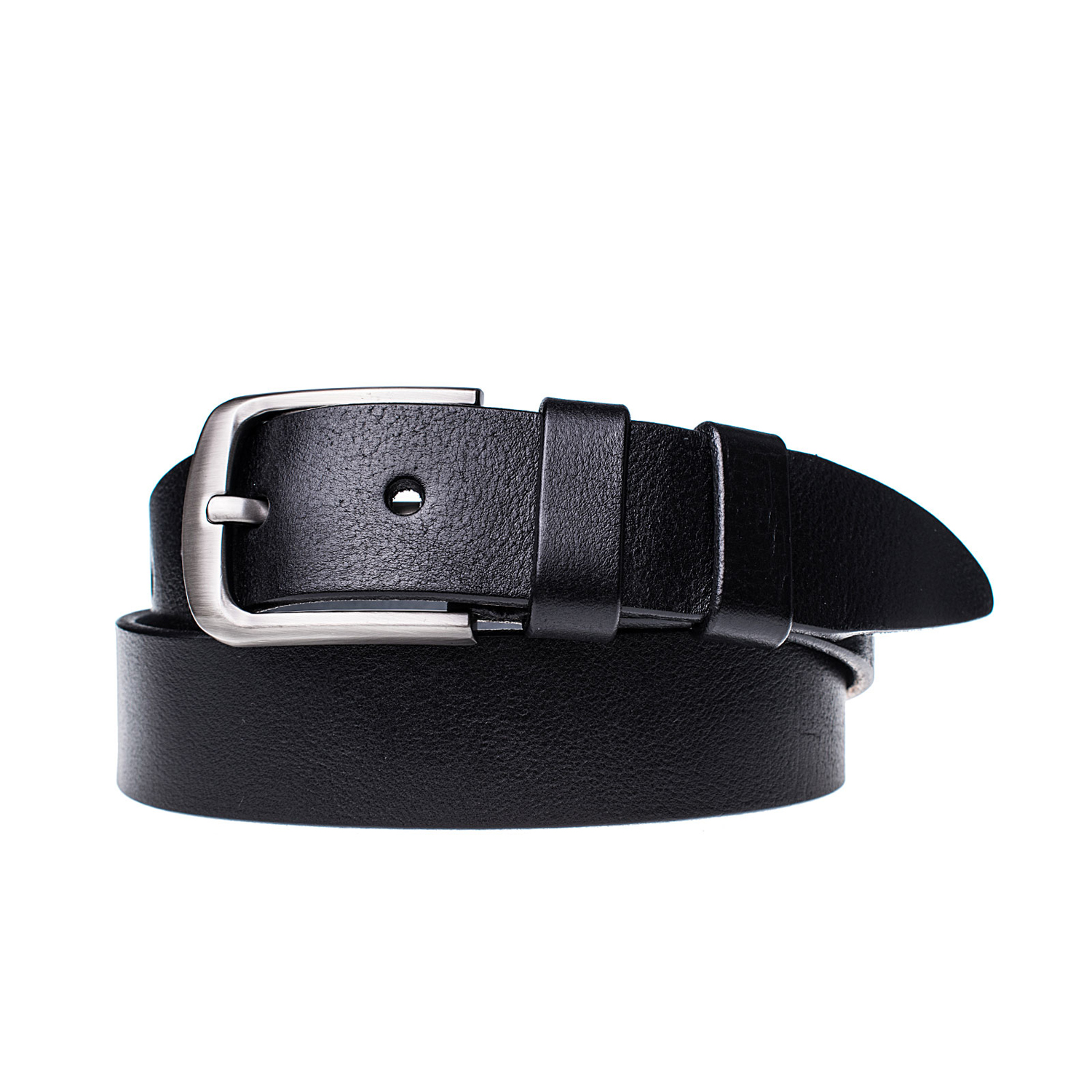 

Мужской кожаный ремень JK Черный