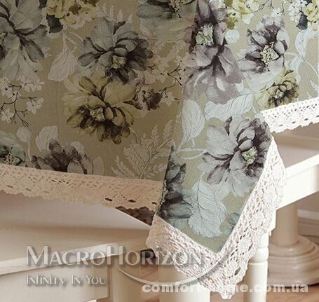 

Скатерть Provance Spain SANDY Адель Цветы Серый, арт. MG-132572, Круг 180 см