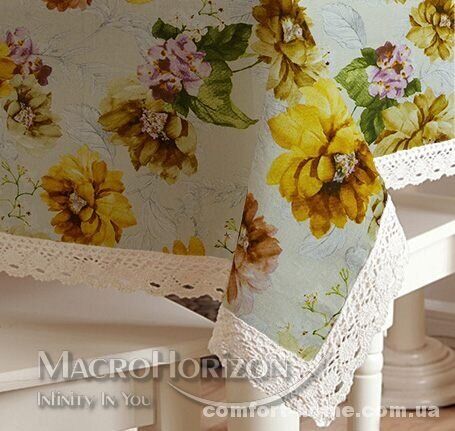 

Скатерть Provance Spain SANDY Адель Желтый, арт. MG-132576, Овал 140*220 см