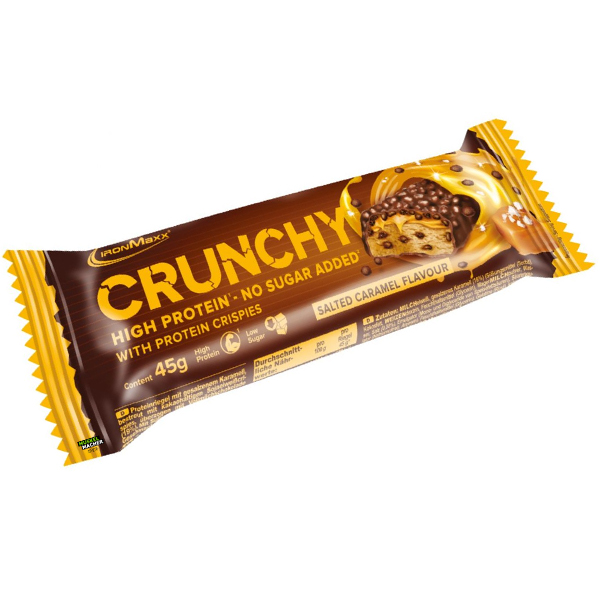 Протеиновый батончик IronMaxx Crunchy 45 g Salted caramel – фото ...