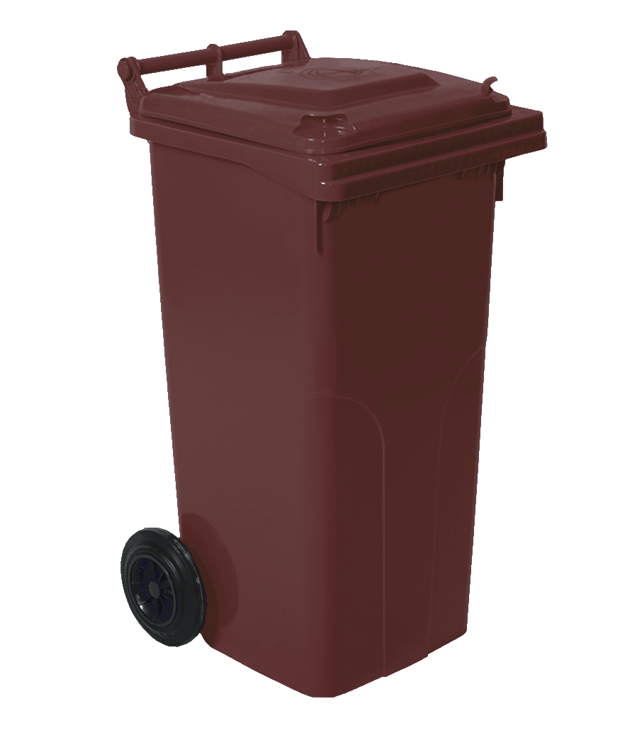 

Бак для мусора Алеана на колесах с ручкой 120 л темно-коричневый