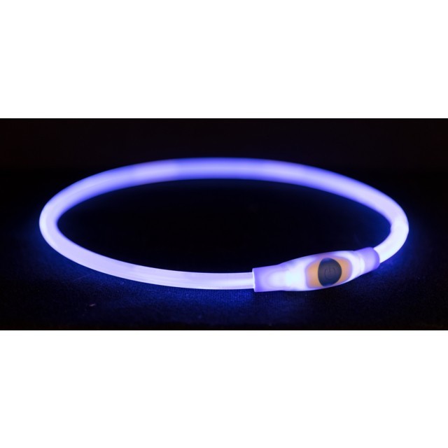 Ошейник Trixie Flash Light Ring USB светящийся LXL 65 см 8 мм синий (TX12665) от продавца