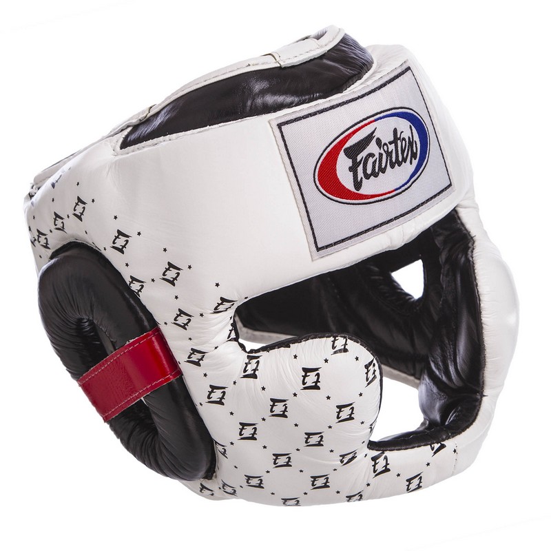 

Шлем боксерский с полной защитой кожаный FAIRTEX HG10 (р-р XL , белый-черный)/2