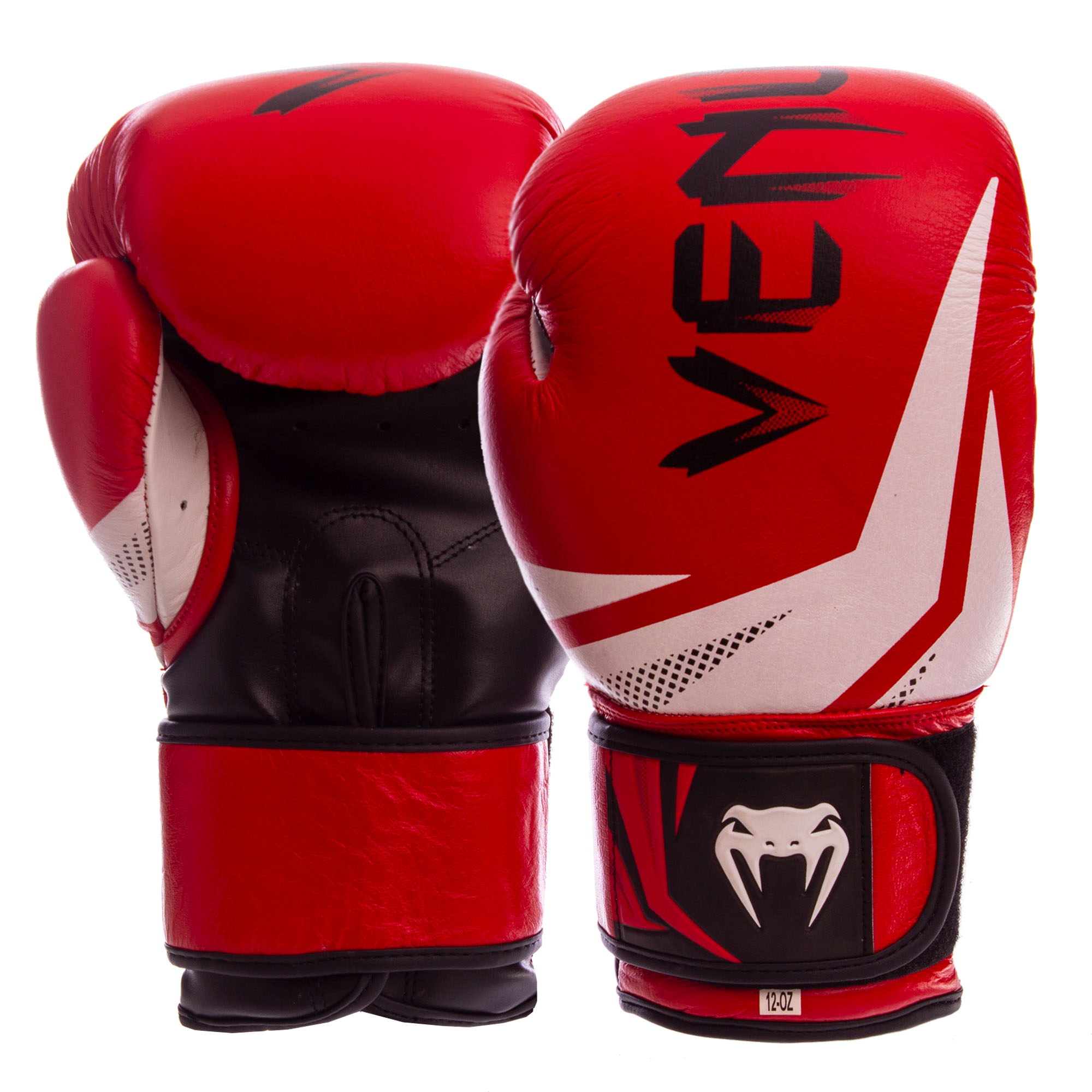 

Перчатки боксерские кожаные на липучке VENUM VN-2250 (р-р 12oz, красный) /2
