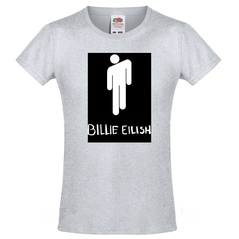 

Футболка для девочки Fruit of the Loom Билли Айлиш (Billie Eilish) Серый 128 см STTBE2B128SER
