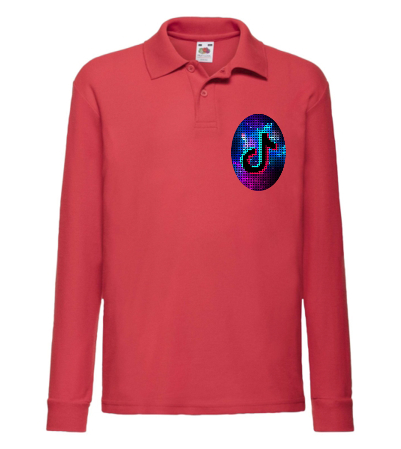 

Поло с длинным рукавом Fruit of the Loom Tik Tok (Тик Ток) Красный 116 см BFDTT1XM116D1KR