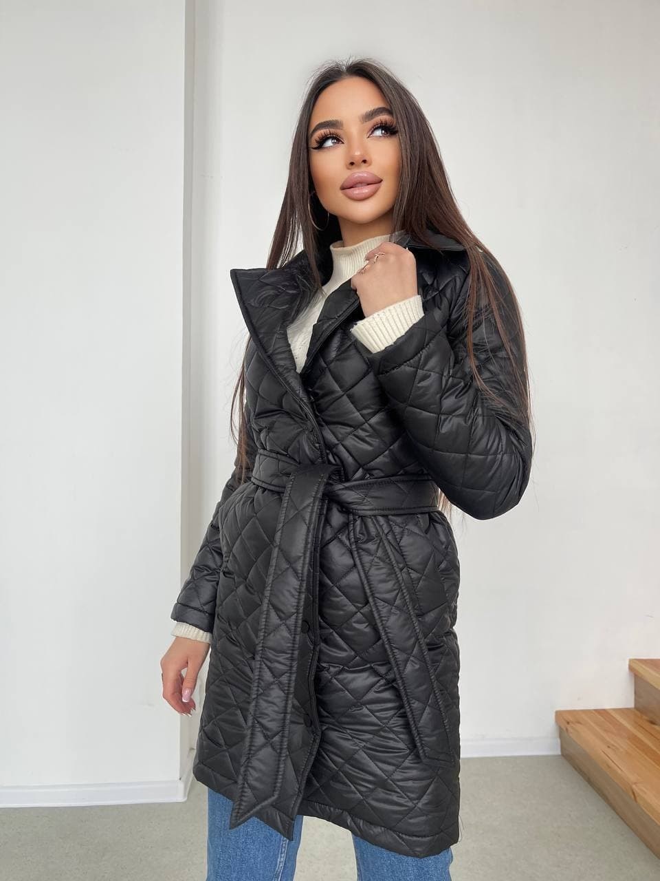 Пальто женское стеганое K&ML 29 XS - S ( 42 - 44 ) Черный ( 29 - 01 ...