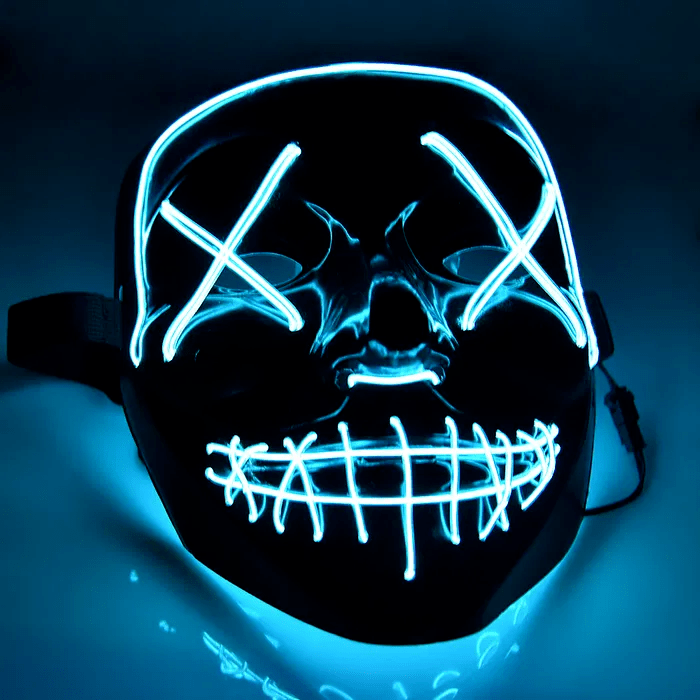 

Неоновая маска Purge Mask из фильма "Судная ночь" Blue (2211194201-4)