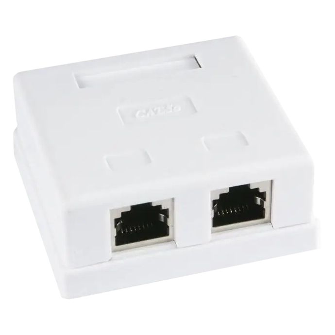 Hypernet MB-STP2 Розетка 2 порта екранована RJ45 STP біла 5E – фото ...