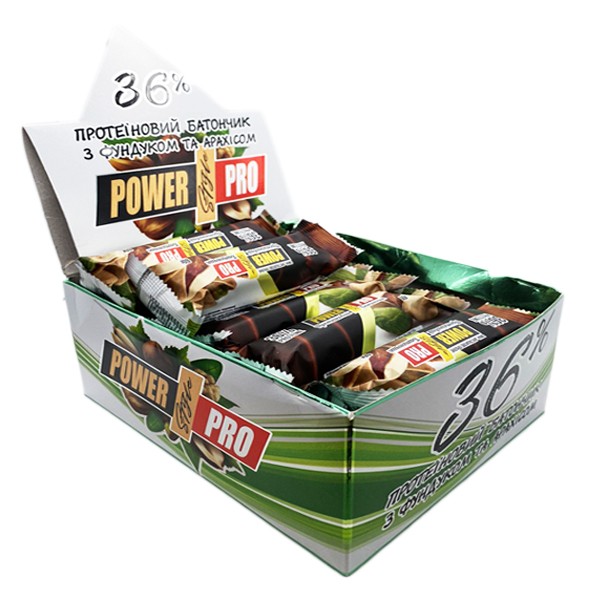 

Заменители питания Power Pro Батончики 36% Фисташковое пралине 20 шт