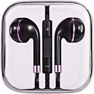 

Наушники Headphones проводные с микрофоном чёрные с розовым ободком