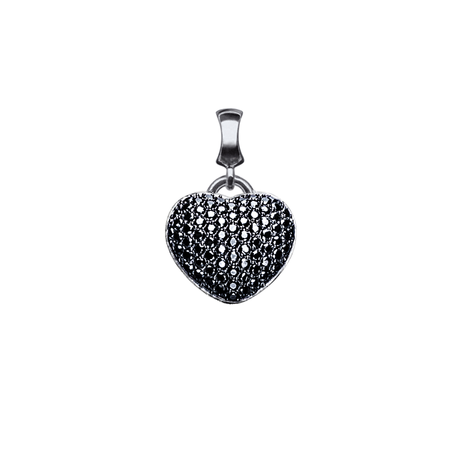

Срібний шарм серце з чорними фіанітами small cava.cool