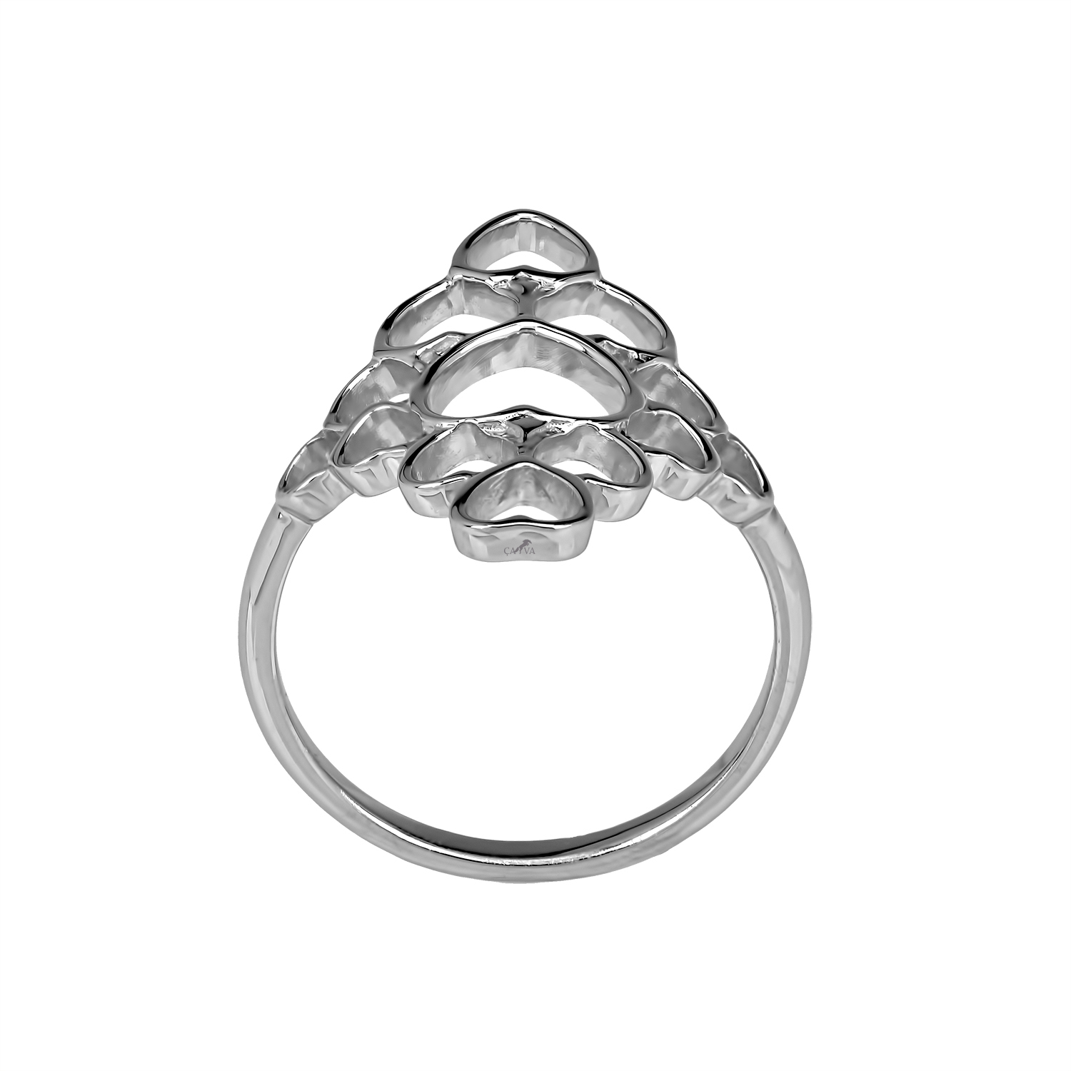 

Срібна каблучка loving hearts 19 cava.cool