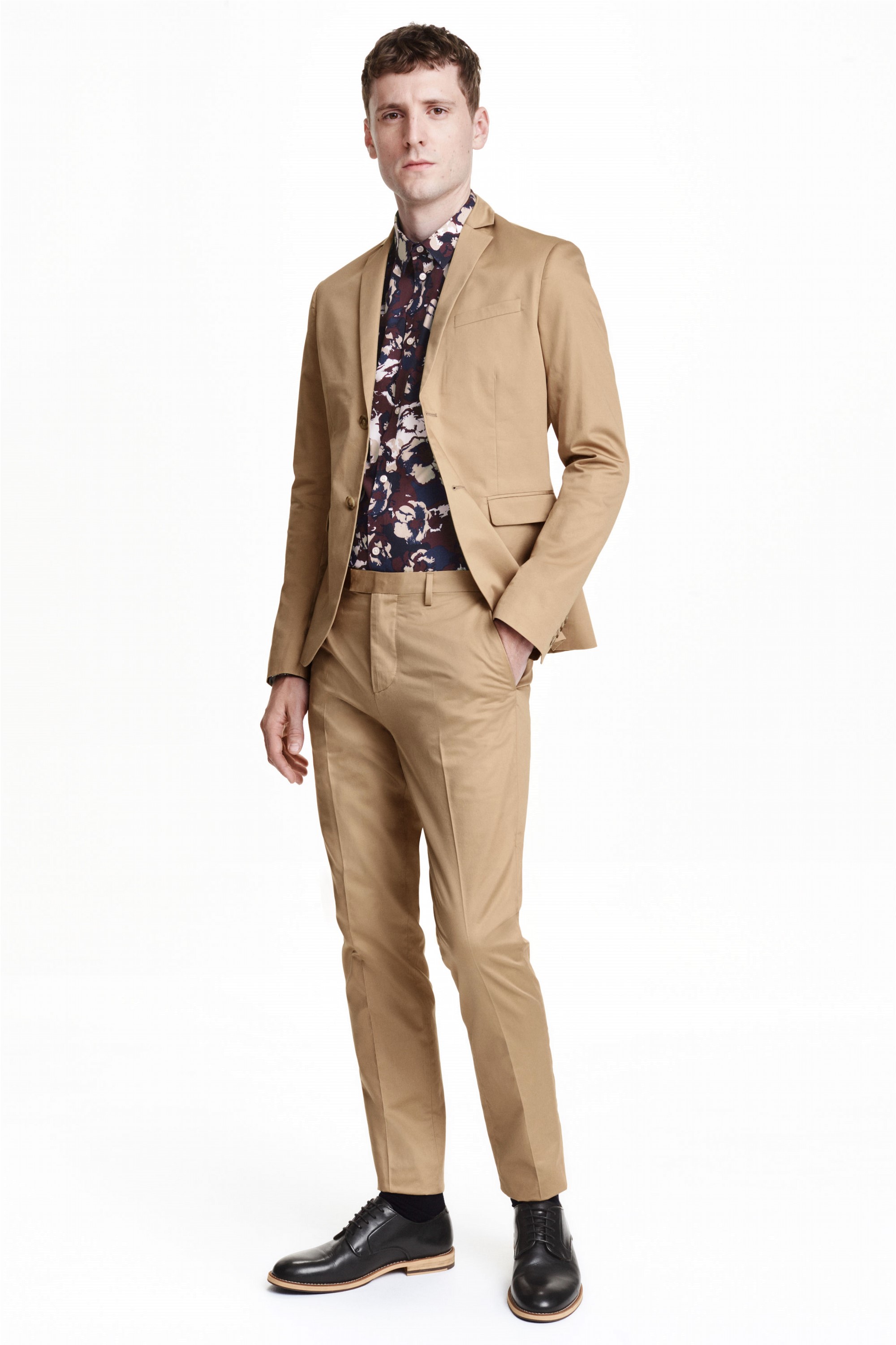 

Брюки H&M 3429923 50 Бежевые