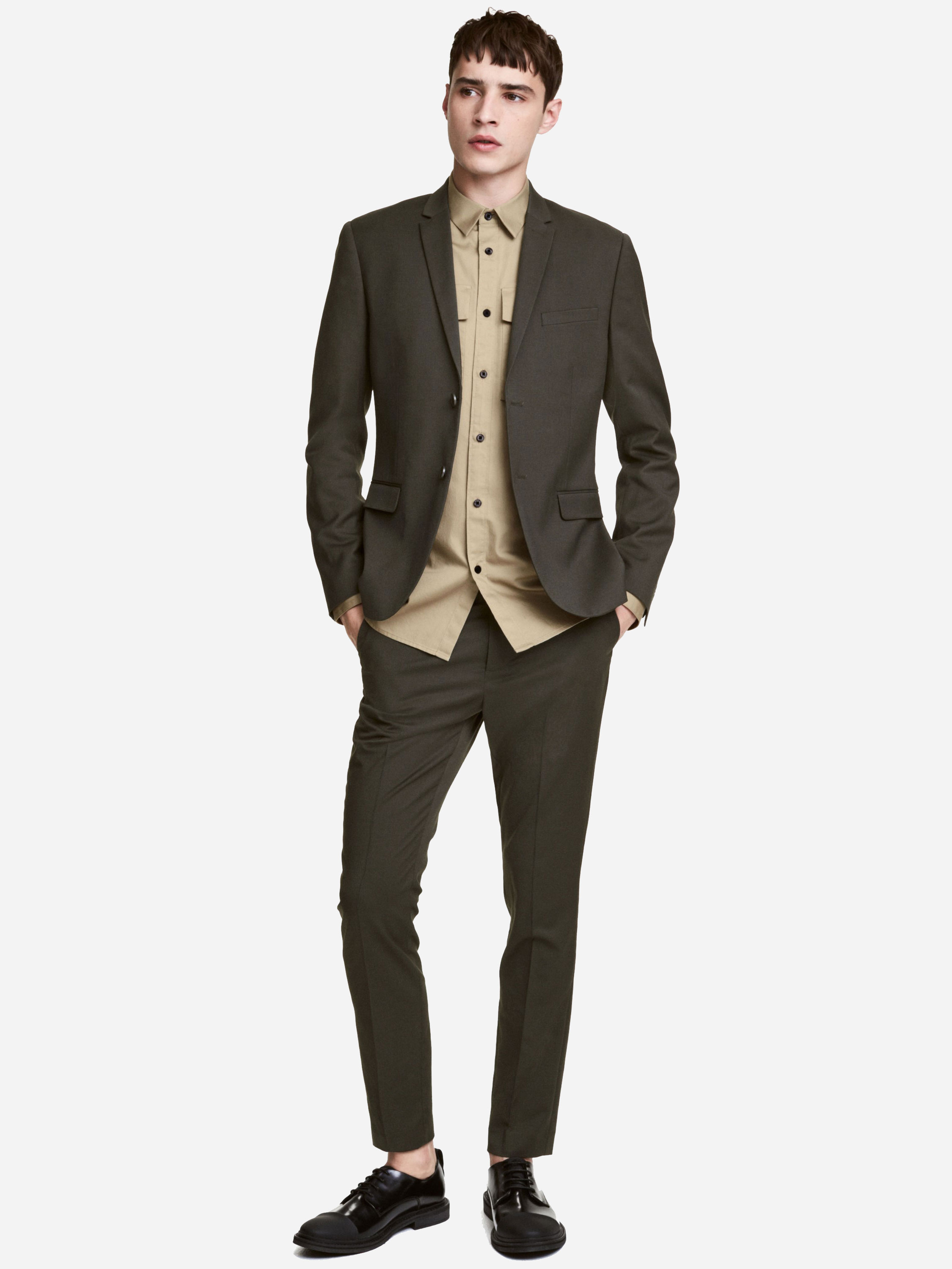 

Брюки H&M 4525165 56 Темные хаки