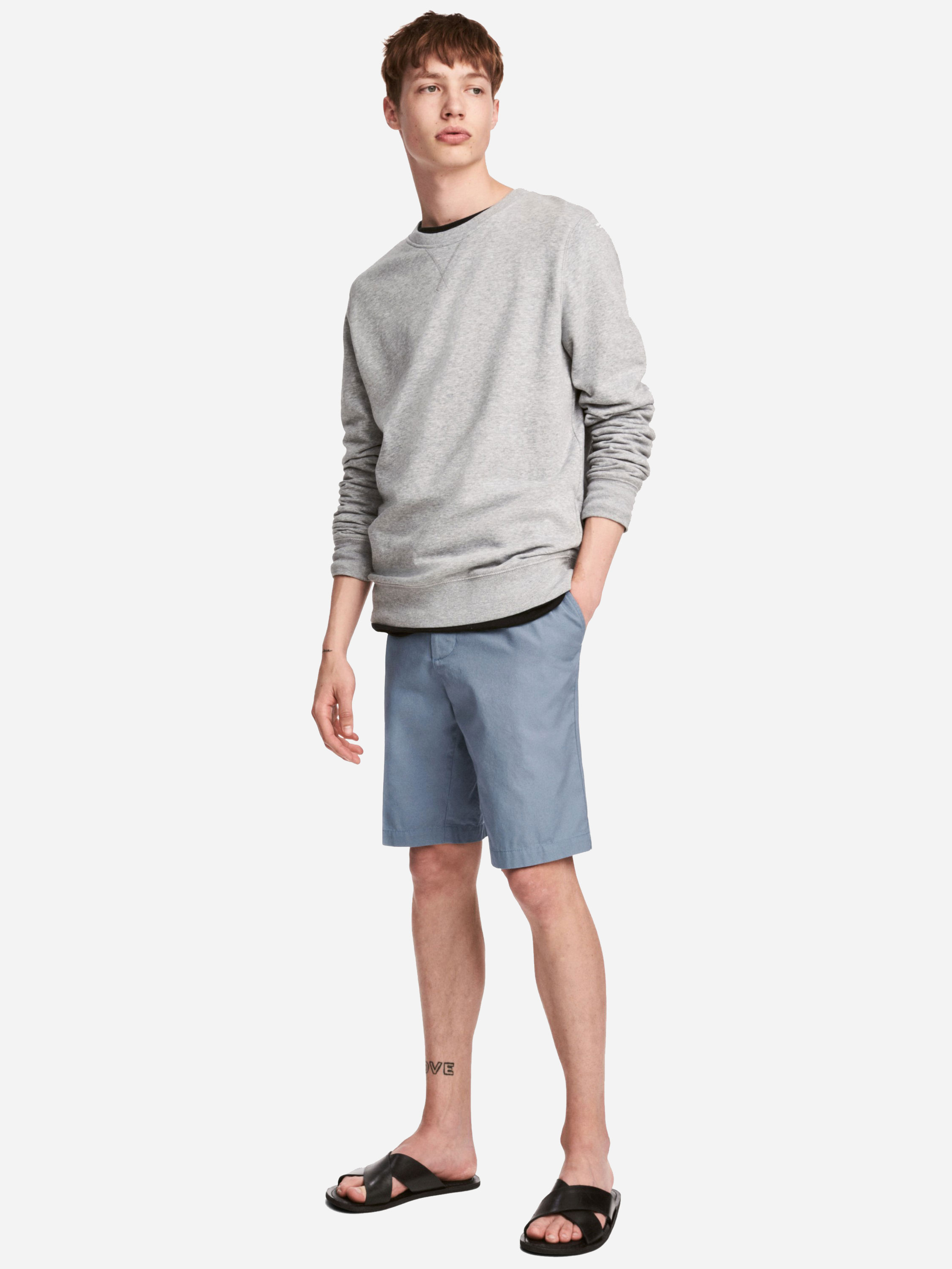 

Шорты H&M 4717145 36 Серые с голубым