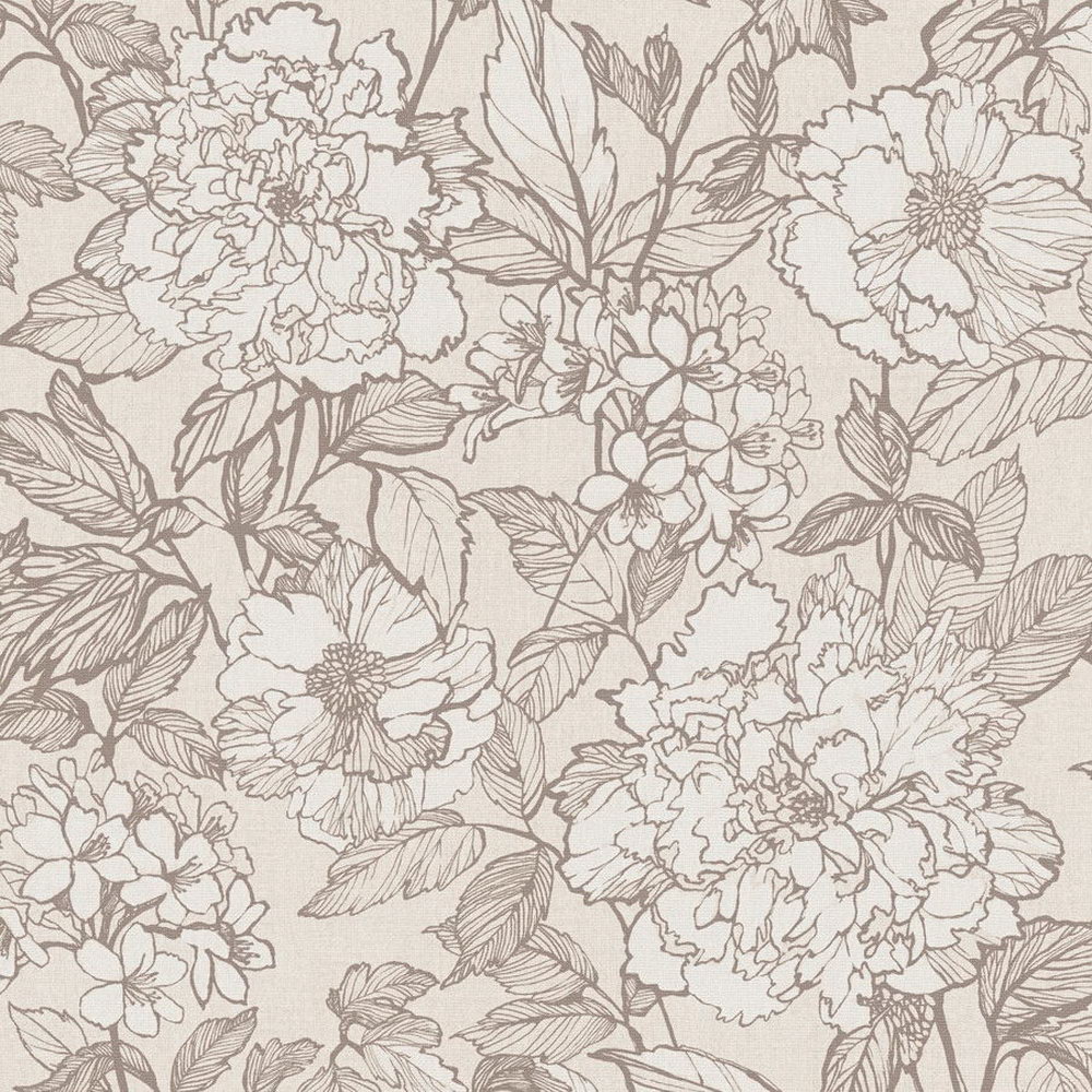 

Обои Dekens Stylish 653-01 пионы бежево-коричневые 0,53 х 10,05 м